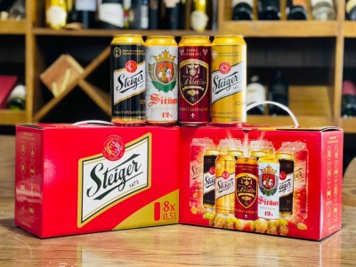 Hộp quà bia tết Steiger-Lon 500 ml