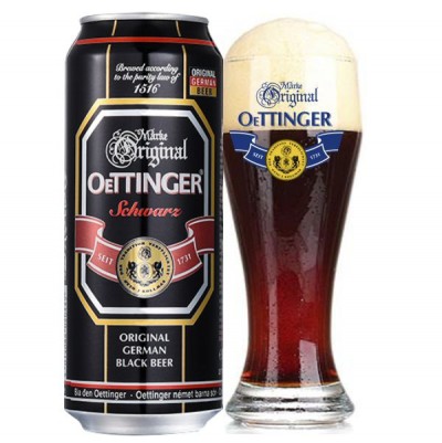 Bia đen Oetinger 4,9% - lon 500ml