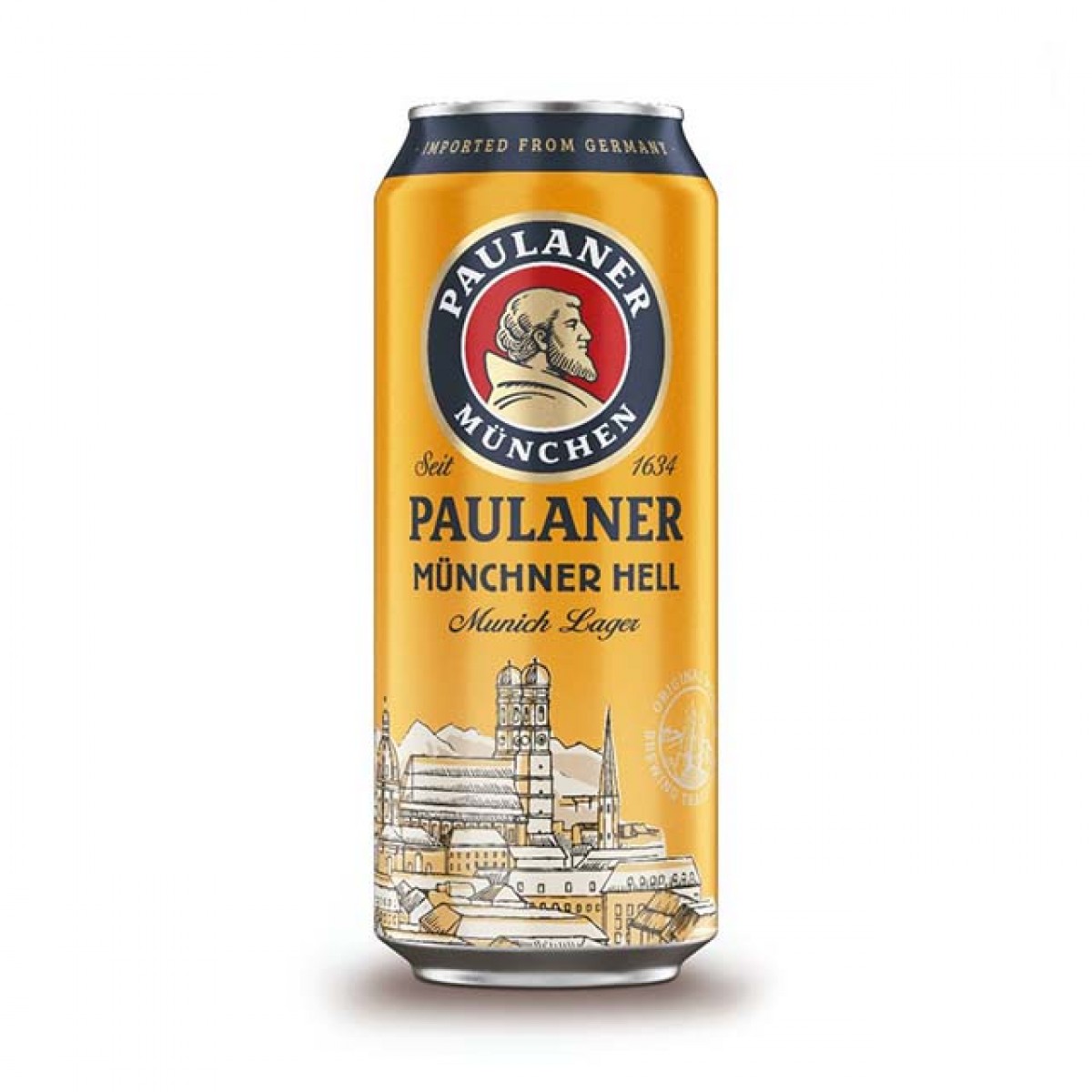 Bia Paulaner Münchner Heller 4.9%-lon 500 ml