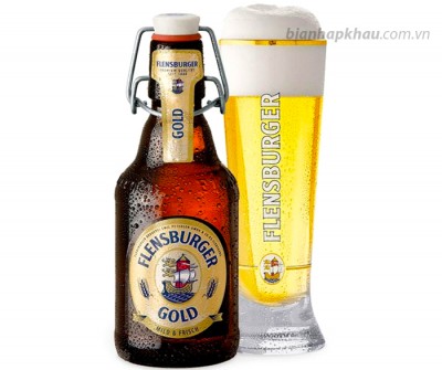 Bia Flensburger Gold 4,8% nút sứ - chai 330ml