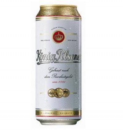 Bia Konig Pilsener  4,9%  - lon 500 ml 